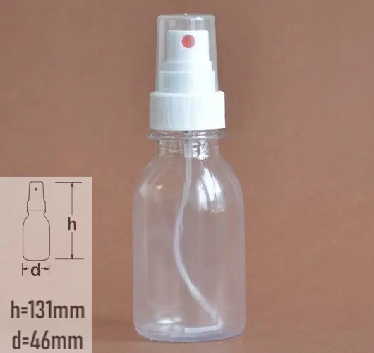 sticla PET 100ml cu capac sprayer alb